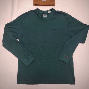 Forest Green Teal Levi's Long Sleeve Cotton T Shirt From Levi's Red Tab| Medium